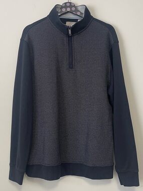Ted Baker Men's Navy Blues Half-Zip Sweater Size Large